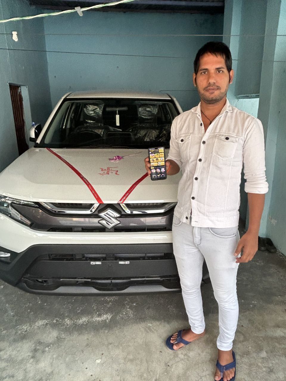 Member with new car